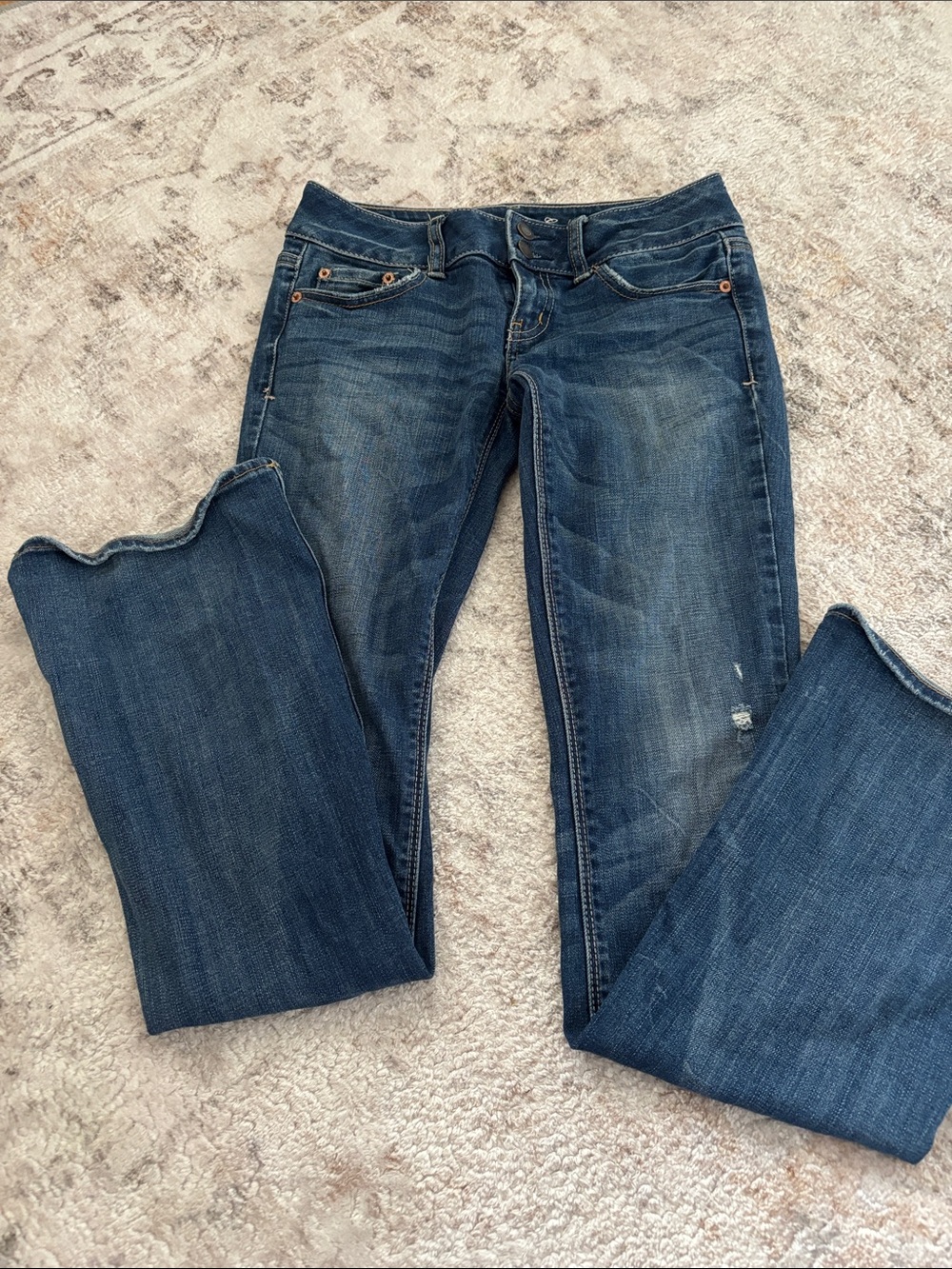 American Eagle Vintage Ultra Low Rise Dark Wash Bootcut Jeans